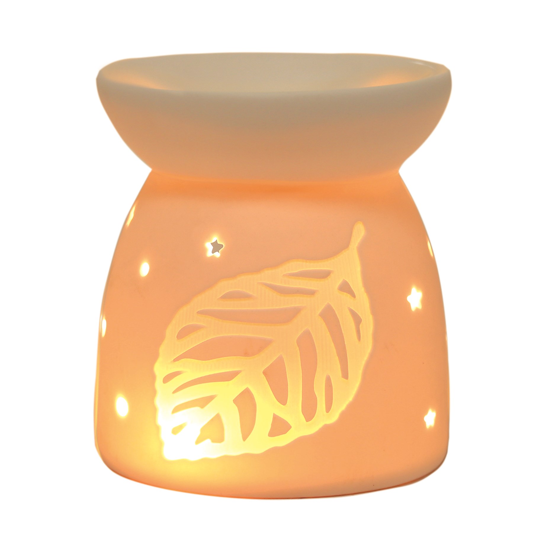 Wax melt burner  ceramic leaf