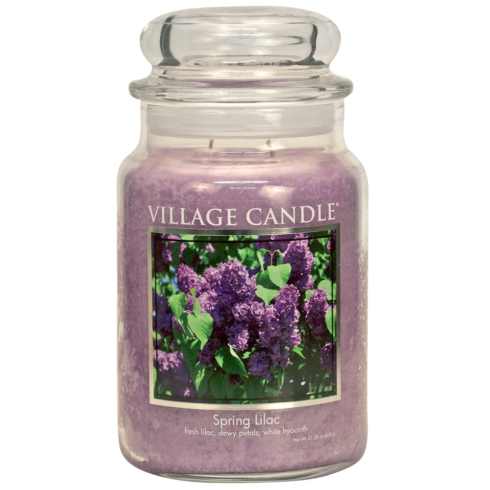 Spring Lilac Village Candle Large Scented Jar