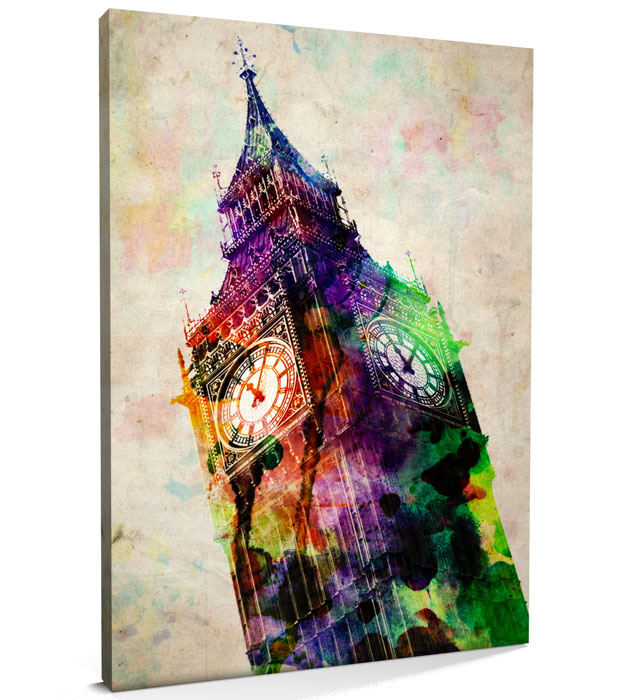 Big Ben Clock Tower London Art, CANVAS A3 to A1 v598