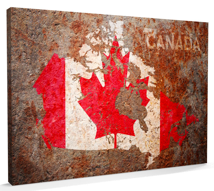 Map of Canada Map, Flag Art, CANVAS A3 to A1 v678 eBay