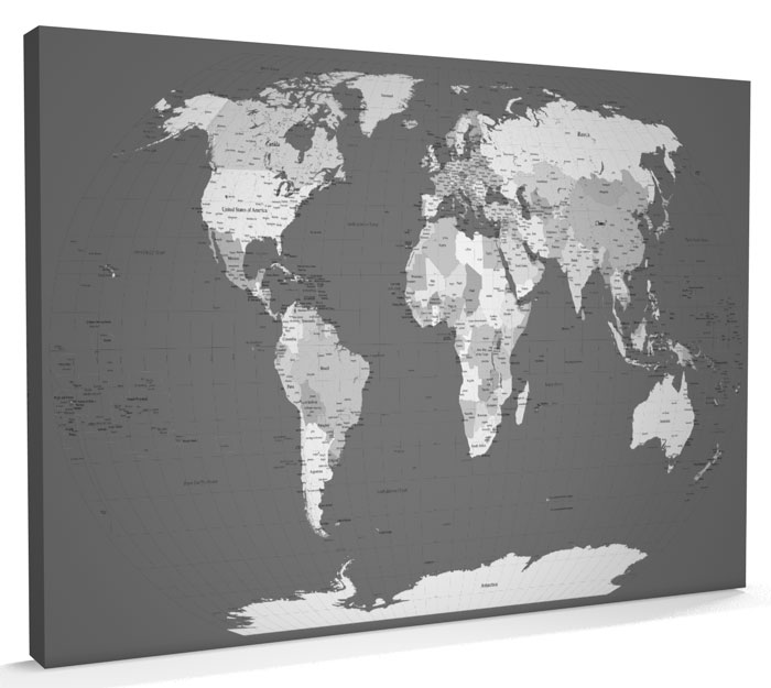 Map Of The World On Canvas ... Map Of The World Canvas Re Re ...