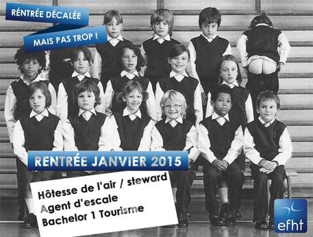 L’EFHT : une rentrée décalée en Janvier pour vous faire gagner une année ! L’EFHT : une rentrée décalée en Janvier pour vous faire gagner une année !