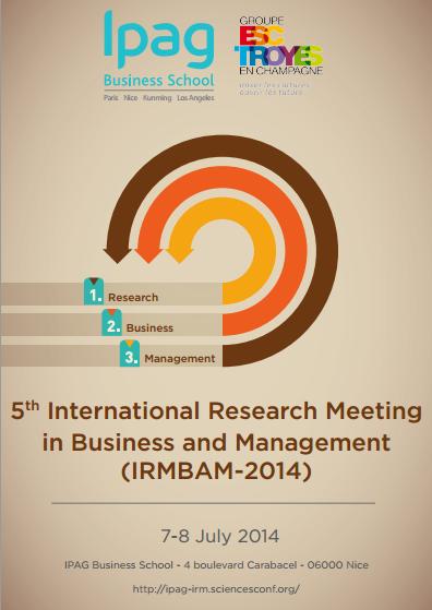 5&egrave;me Journ&eacute;e Internationale de la Recherche en Business & Management organis&eacute;e par l'IPAG