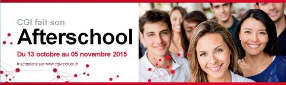 CGI recrute 700 stagiaires partout en France - Afterschools du 13 octobre au 5 novembre 2015 CGI recrute 700 stagiaires partout en France - Afterschools du 13 octobre au 5 novembre 2015