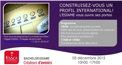 ESIAME - JPO Samedi 5 d&eacute;cembre 2015