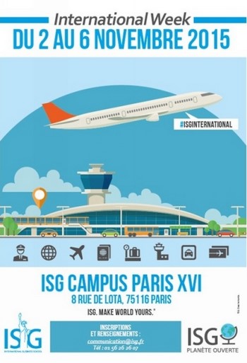 L'ISG lance la 1&egrave;re &eacute;dition de l'International Week du 2 au 6 novembre 2015