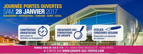 Groupe ESC Troyes - JPO Samedi 28 janvier