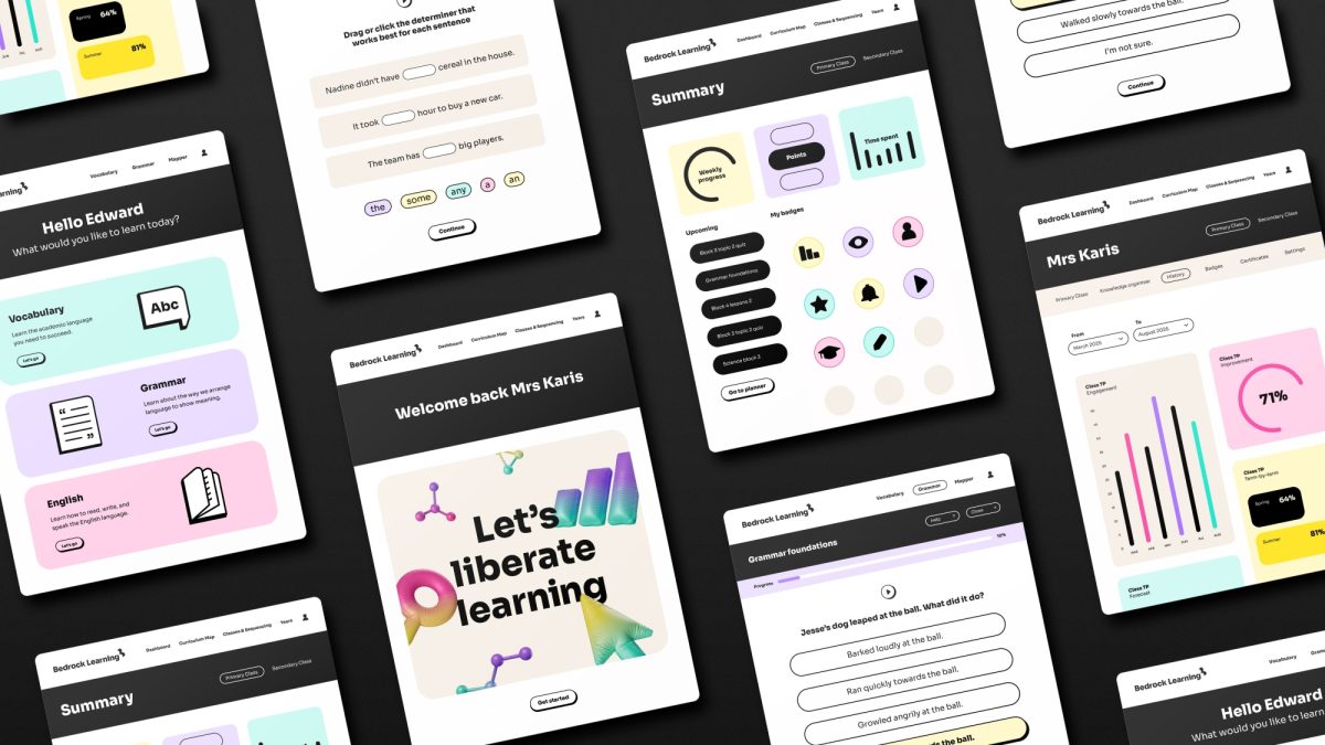 Bedrock Case Study Platform Screens For web