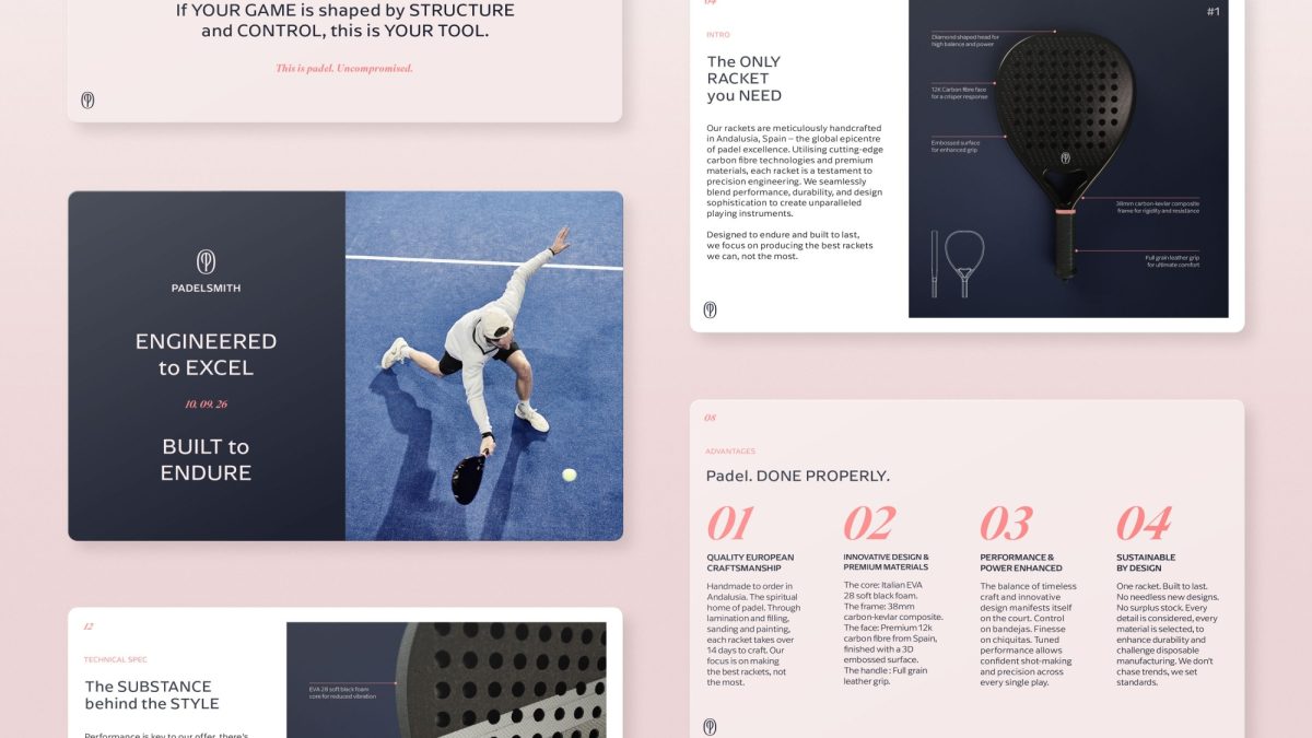 Padelsmith Case Study Presentation Layflat Mockup For Web V1