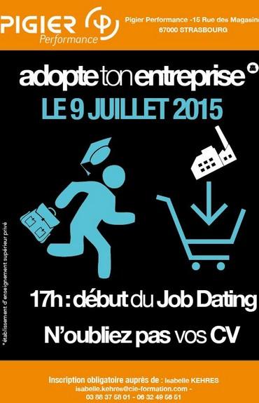 PIGIER Performance Strasbourg organise un Job Dating jeudi 9 Juillet 2015 à 17h