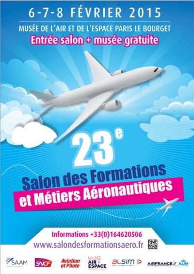 23e salon des formations/métiers aéronautiques, du 6 au 8 février 2015 au Musée de l’Air et de l'Espace