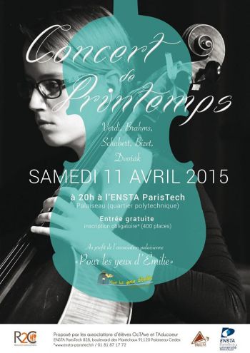 Les associations étudiantes de l'ENSTA ParisTech organisent le concert du printemps le 11 avril 2015