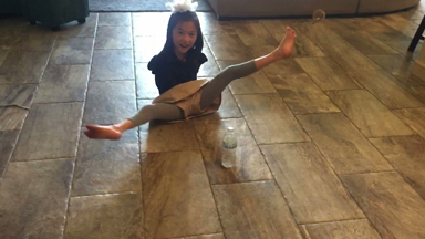 Incredible Armless Girl Nails Water Bottle Flip Challenge