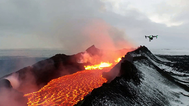 Lake Of Fire: Drone Footage Of Icelandic Lava River
