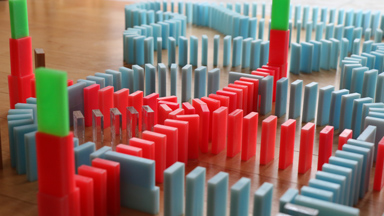 Domino Artist Builds Mesmerizing Structures