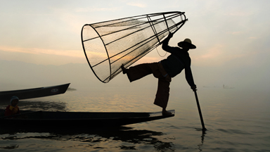 Balancing Act: The fishermen of Myanmar who paddle with one leg