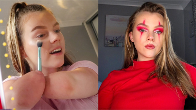 Teen Quadruple Amputee Applies Flawless Makeup