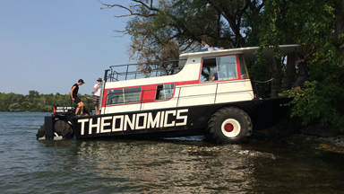 Amphibious Houseboat Hits The Road