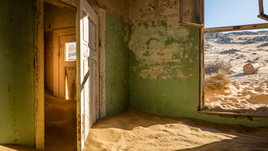 Abandoned town disappears into Namib desert