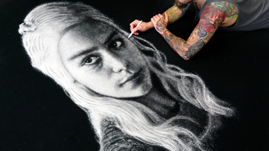 Artist creates amazing pictures using table salt