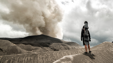 Welcome To The Danger Zone: Daredevil Snowboards Down An Erupting Volcano