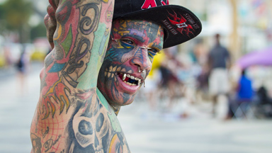 Dad With 1,000 Tattoos Inks own Eyeballs