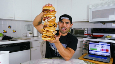 Ripped YouTuber Does Insane 15,000 Calorie Food Challenges
