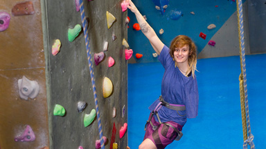 One Armed Rock Climber is conquering new heights