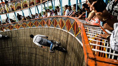Daring Daredevils: Stuntmen risk everything to ride on the 'Wall of Death'
