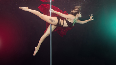 Aqua-batic: Underwater pole dancing
