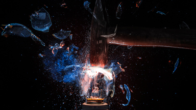 Absolutely Smashing: Incredible 'Slow Motion' Pictures Show Light Bulbs Smashed Into Thousands of Pieces