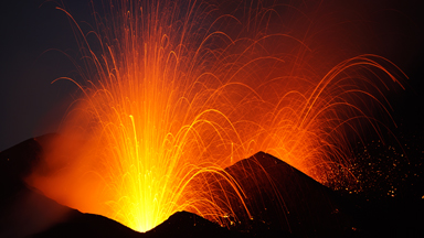 Cape Verde's Pico do Fogo Volcano Explodes Into Life