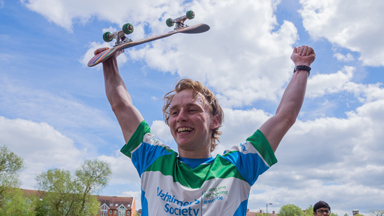 Skateboarding Student Flips His Way Into The Record Books