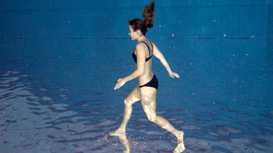 Walking On Water: Synchronised Swimmer Performs Biblical Stunt