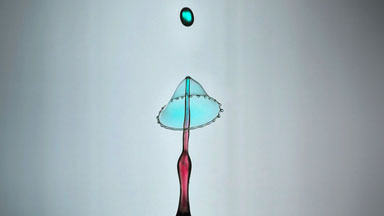 A Drop In Motion: Photographer Captures Mushroom-Shaped Water Droplets