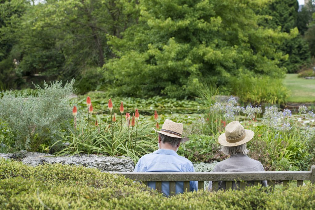 Couple enjoying the lake view