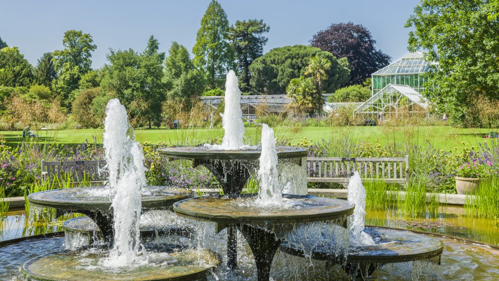 Fountain Cambridge University Botanic Garden