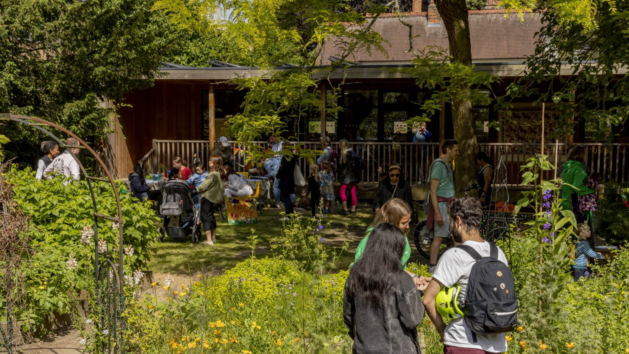 Visitors in the Schools' Garden