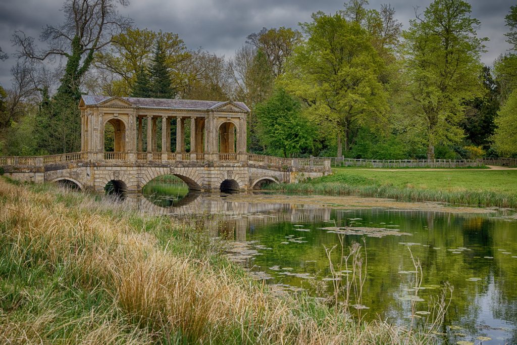 a view of the Palladian Bridge at Stowe