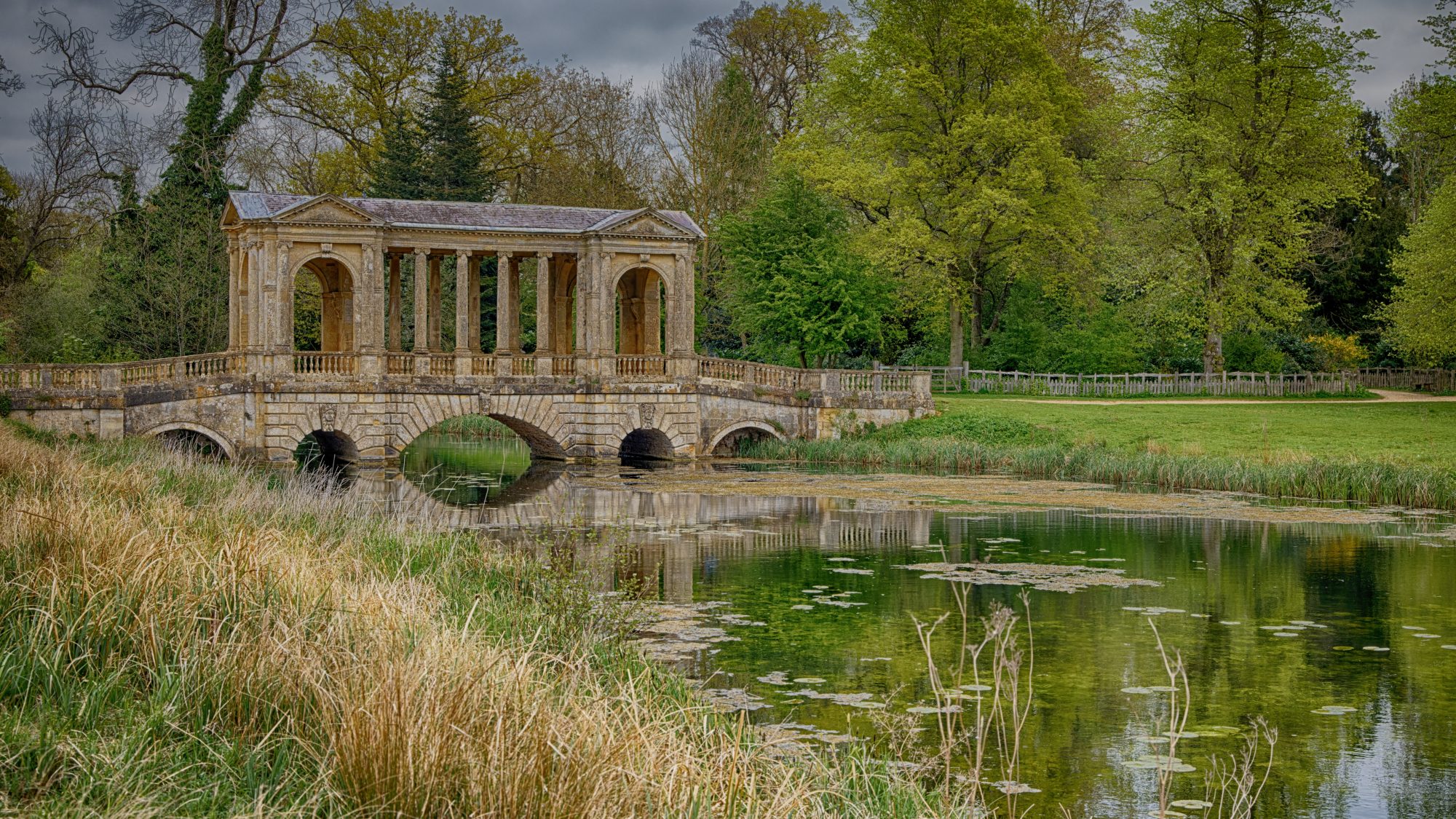 a view of the Palladian Bridge at Stowe
