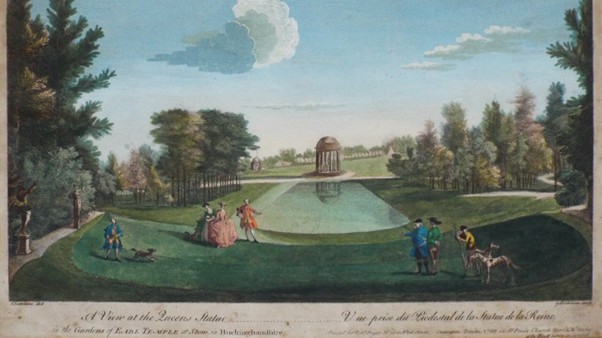 a painting of Stowe Gardens