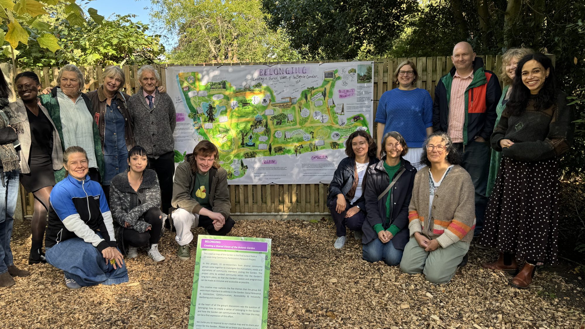 Illustrated map showing how local communities could have a better sense of belonging in the Botanic Garden