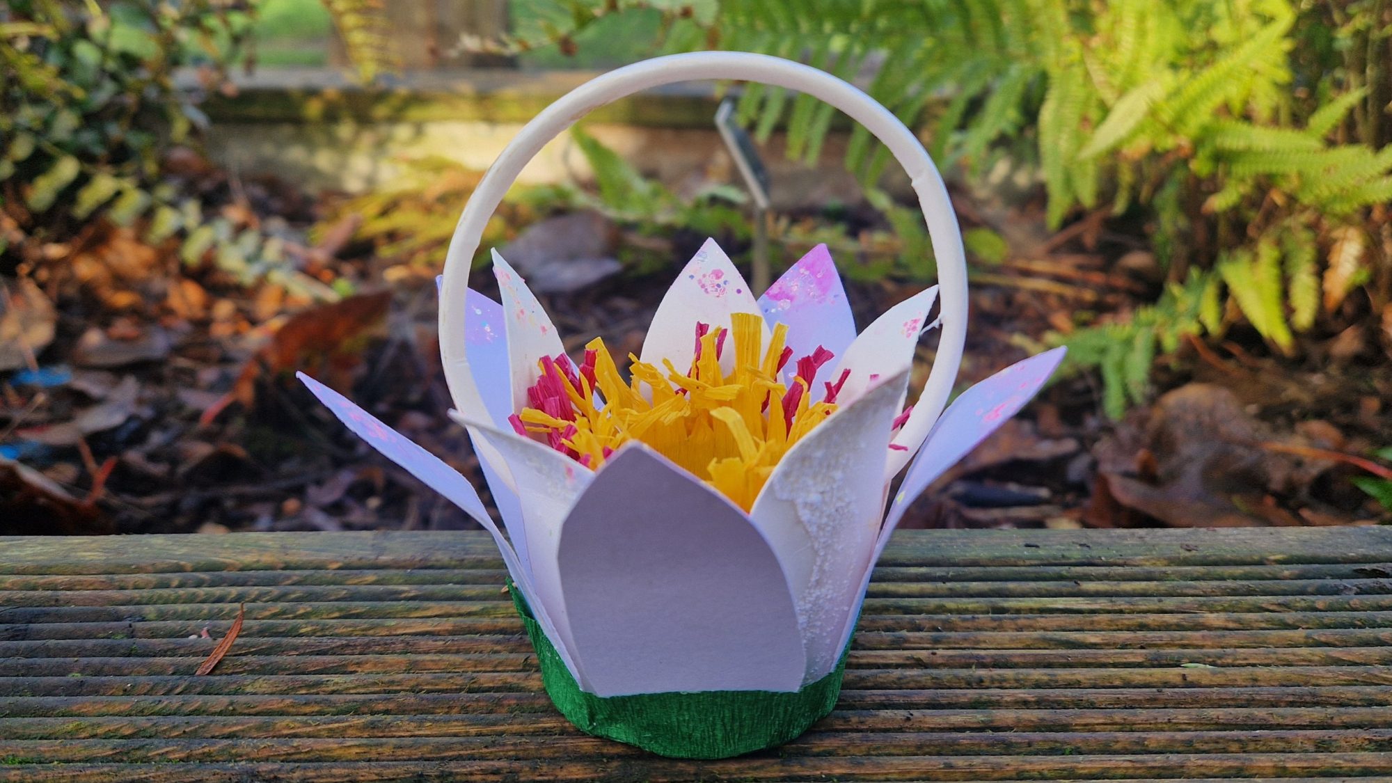 Upcycled paper cup lantern