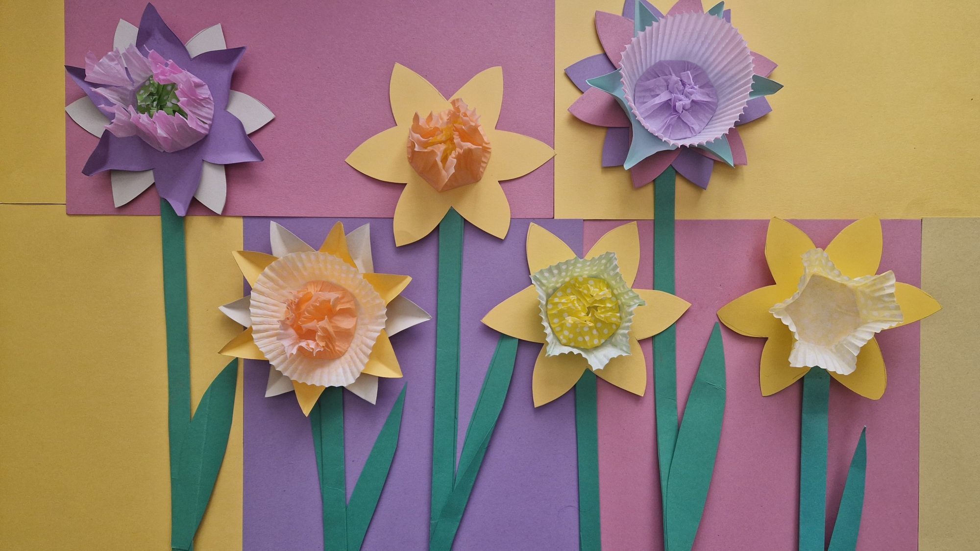 Examples of paper and card flowers