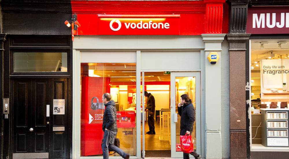 a vodafone shop, yesterday