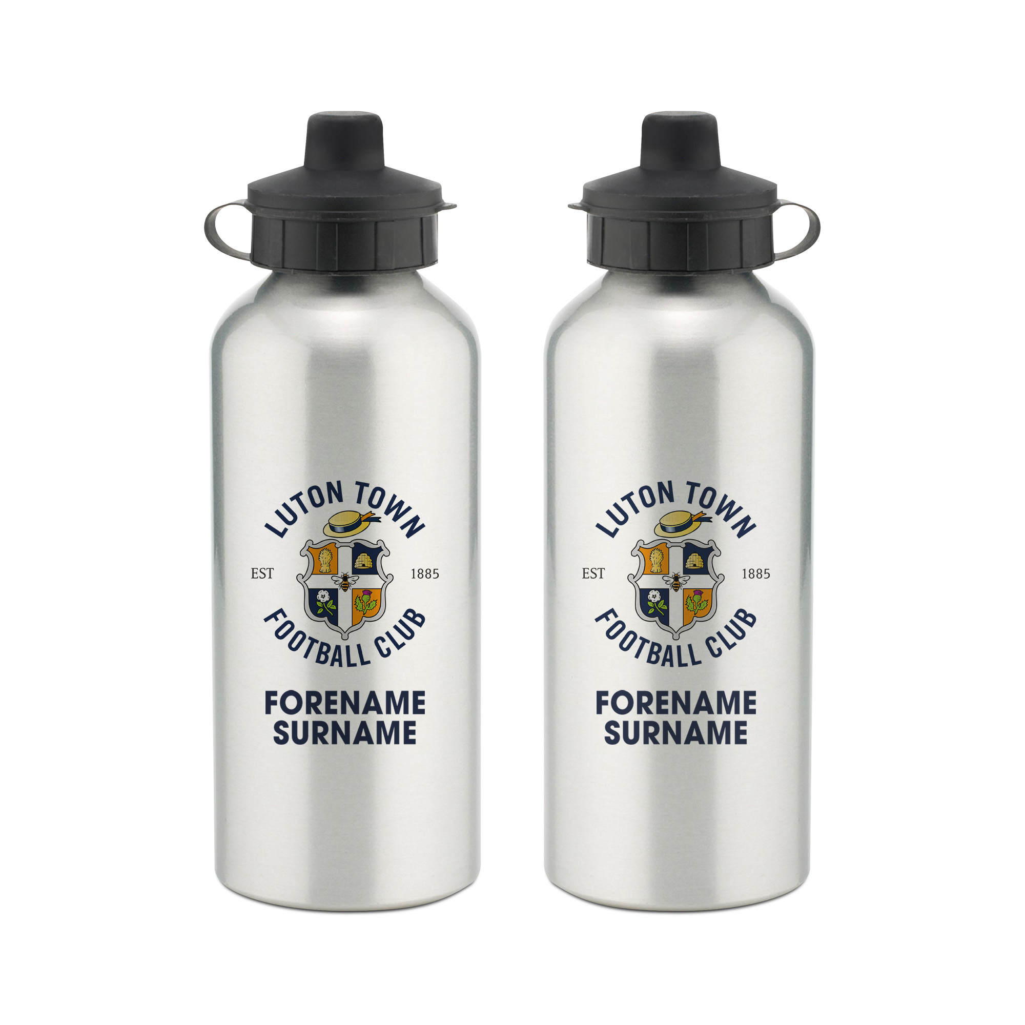 White Official Personalised Crystal Palace FC Back of Shirt Insulated Water Bottle