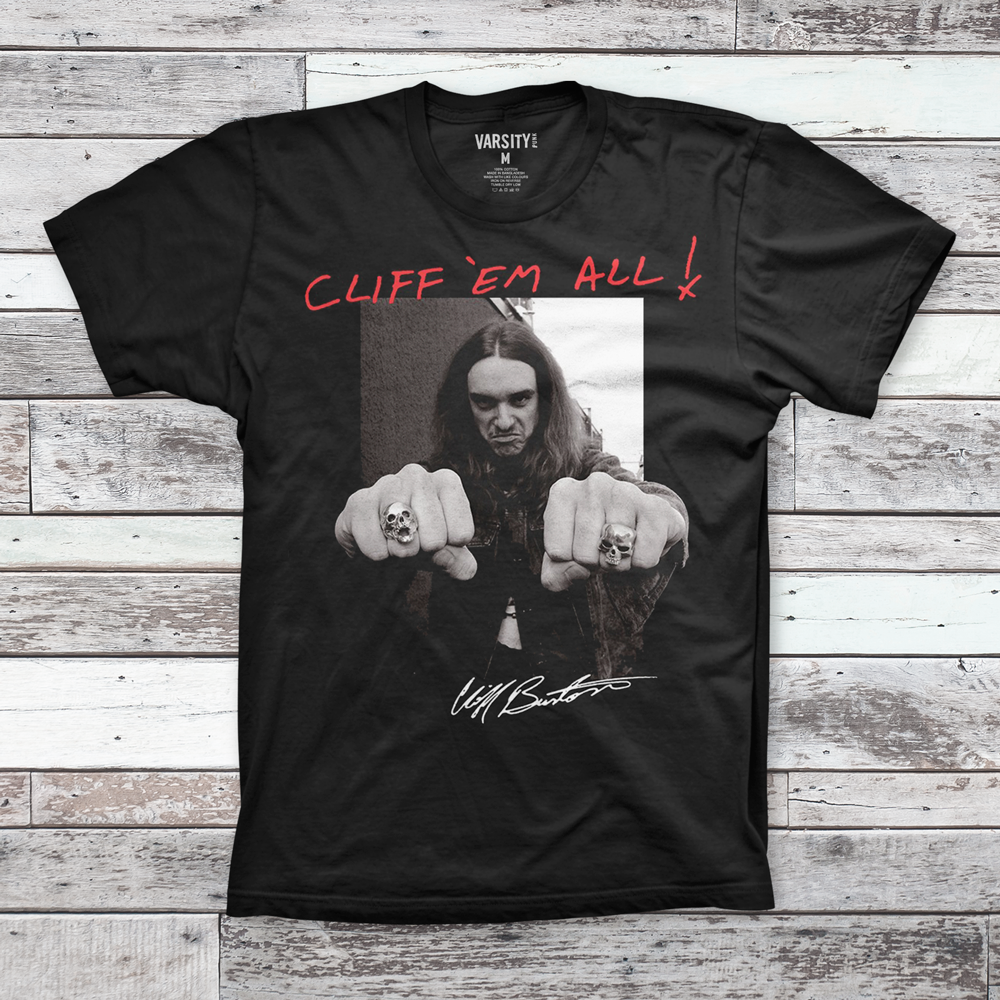 Mens T-Shirt Metallica Cliff Burton - Cliff Fists
