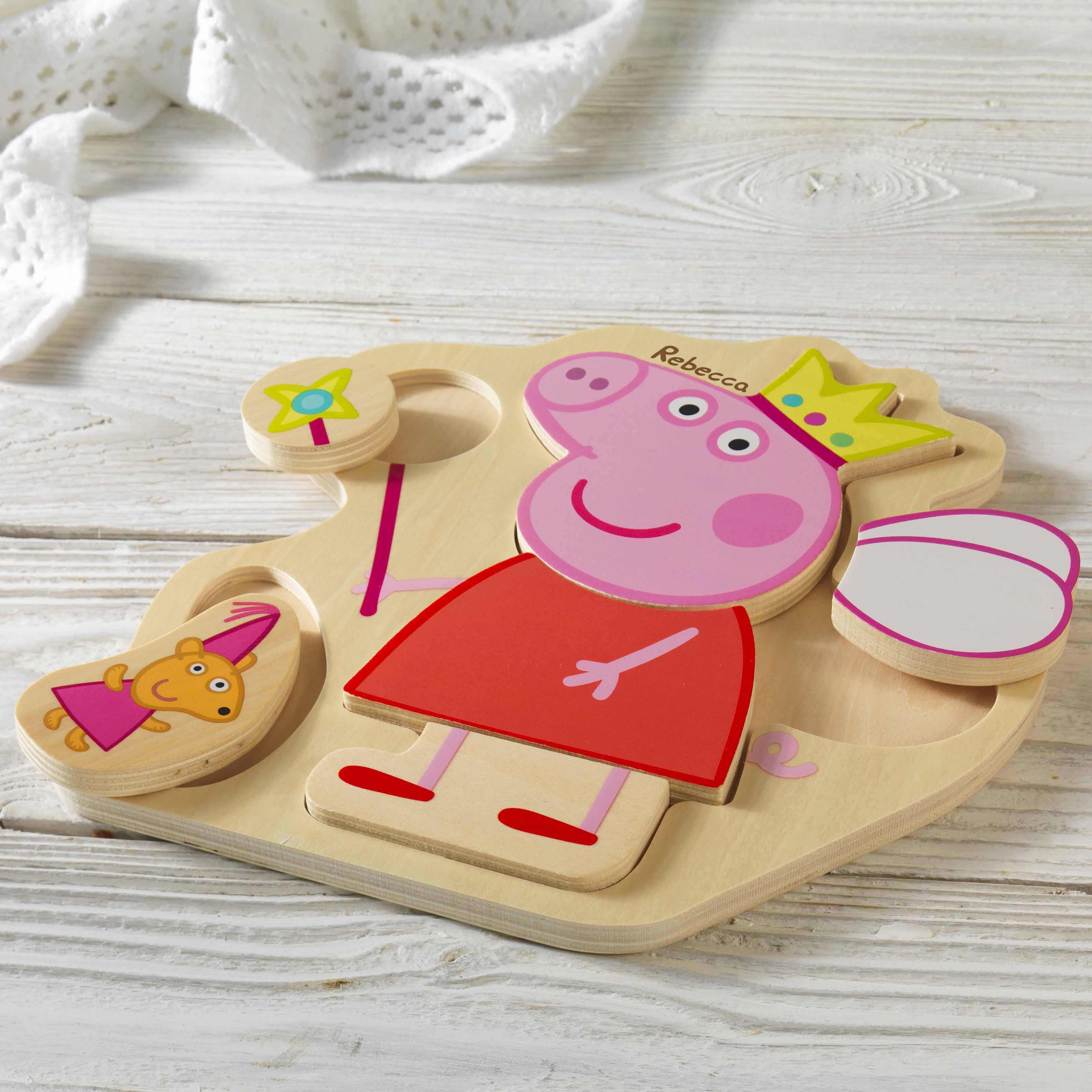 peppa pig wooden skittles set