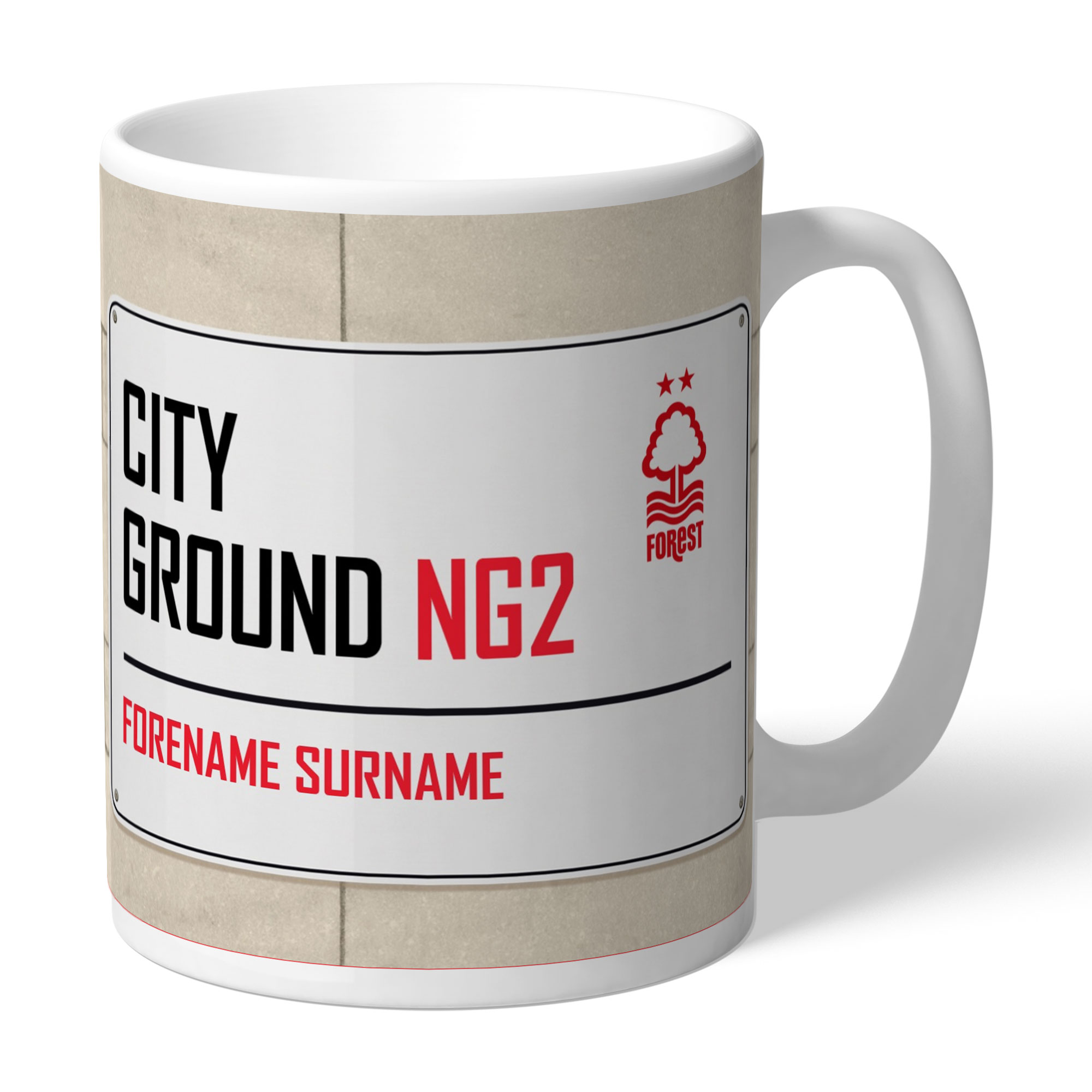 Official PERSONALISED Nottingham Forest FC Retro Shirt Mug