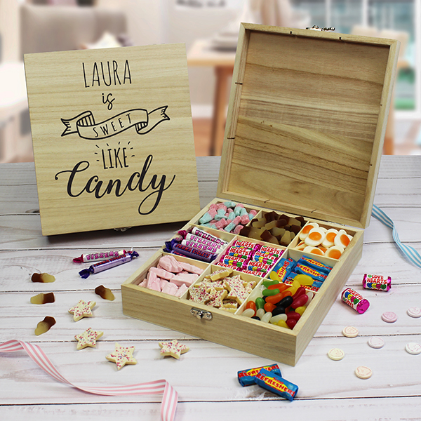 Sweet like Candy - Wooden Sweet Box. Lifestyle Photo